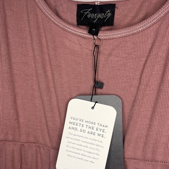 Fauxgerty Mauve Nonna Ribbed Midi Tank Dress - Picture 9 of 12